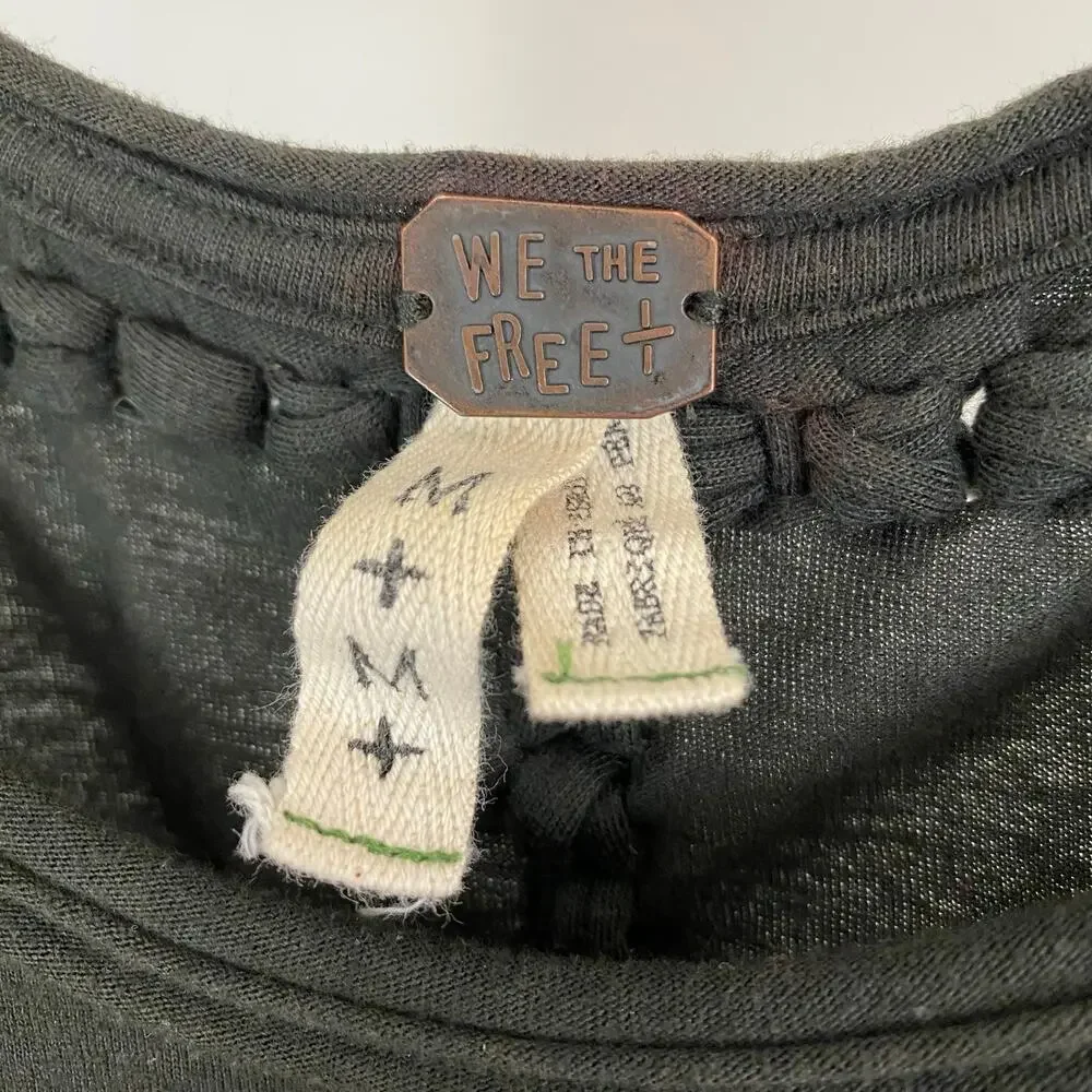 We The Free - Free People Witch Craft Graphic Tank - Washed Black - Size Medium